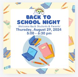 Back to School Flyer - English